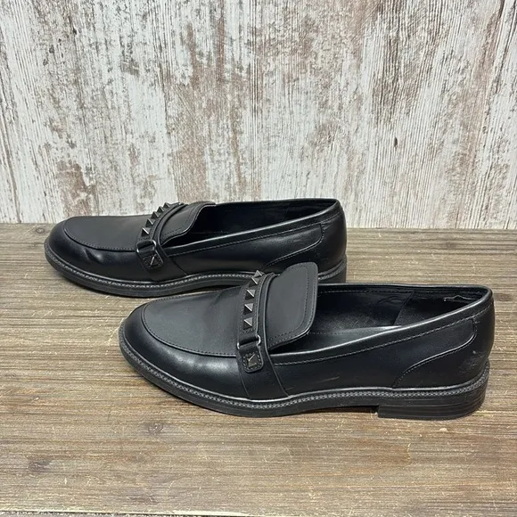 Marc Fisher Black Studded Loafers Men’s Size 9.5