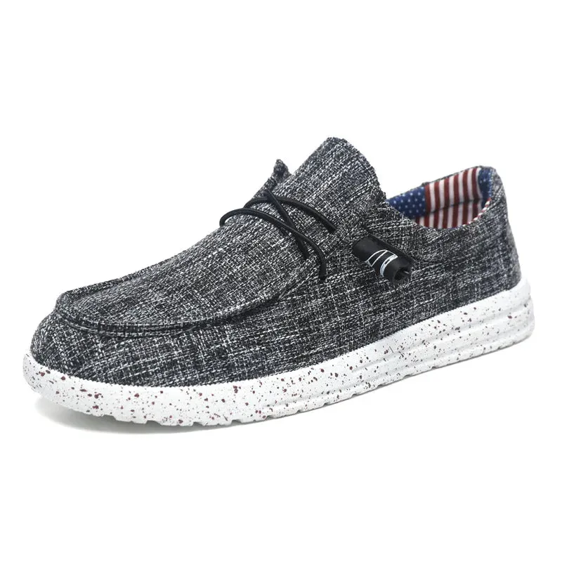 Men casual shoes slip on canvas loafers comfortable walking flats for man dude soft moccasins sneakers Summer
