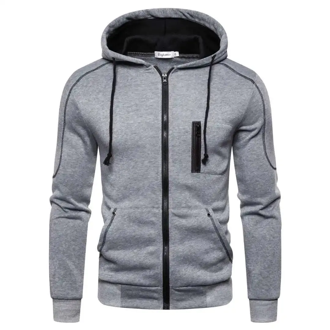 Men's Color Block Hoodie - Black/White/Army Green/Red - Casual Winter Fleece Sweatshirt