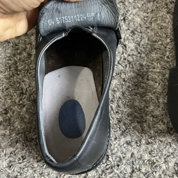 Mephisto Air Jet Leather Penny Loafers Men US 9 Black Slip-On 100% Caoutchouc