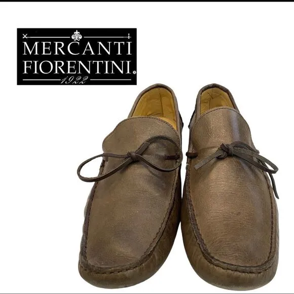 Mercanti Fiorentini Men's Leather Slipon Driving Moccasins Loafers 9.5