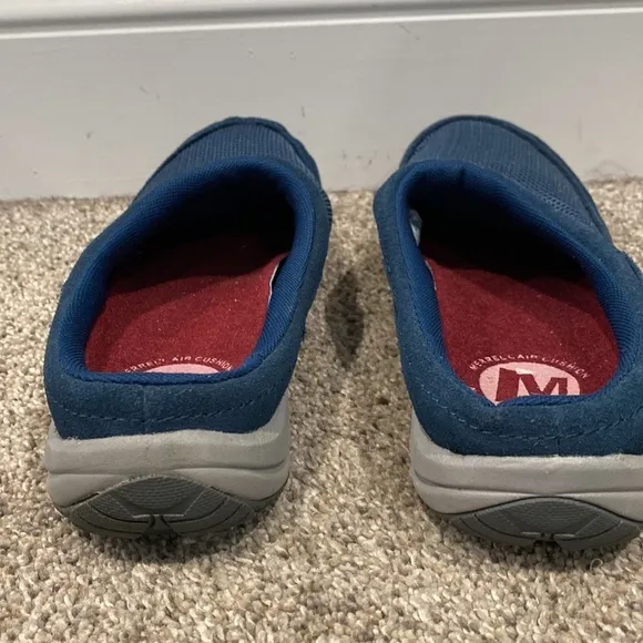 Merrell Air Cushion Blue Loafers with Red Soles - Size 8