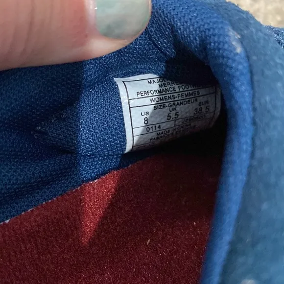 Merrell Air Cushion Blue Loafers with Red Soles - Size 8