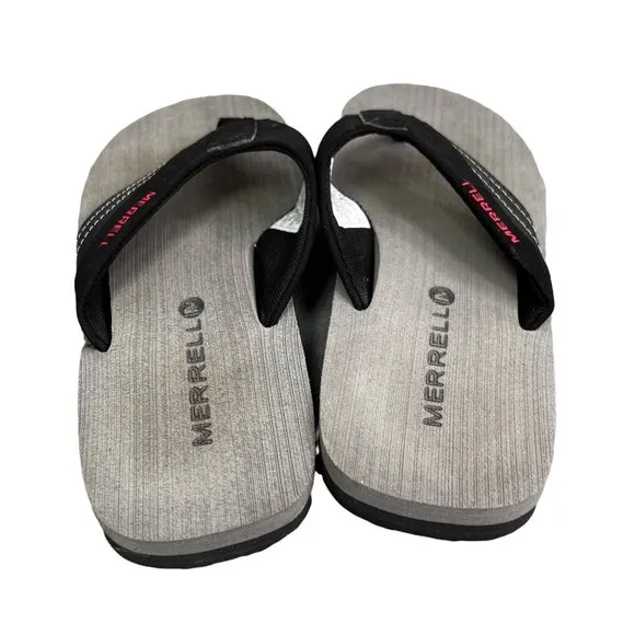 Merrell Flip Flop Sandals size 7 Men Black Red Gray NWOT