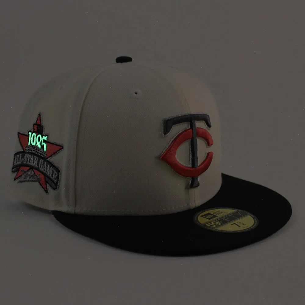 Minnesota Twins 1985 All Star Game New Era 59Fifty Fitted Hat (Chrome White Black Gray Under Brim)