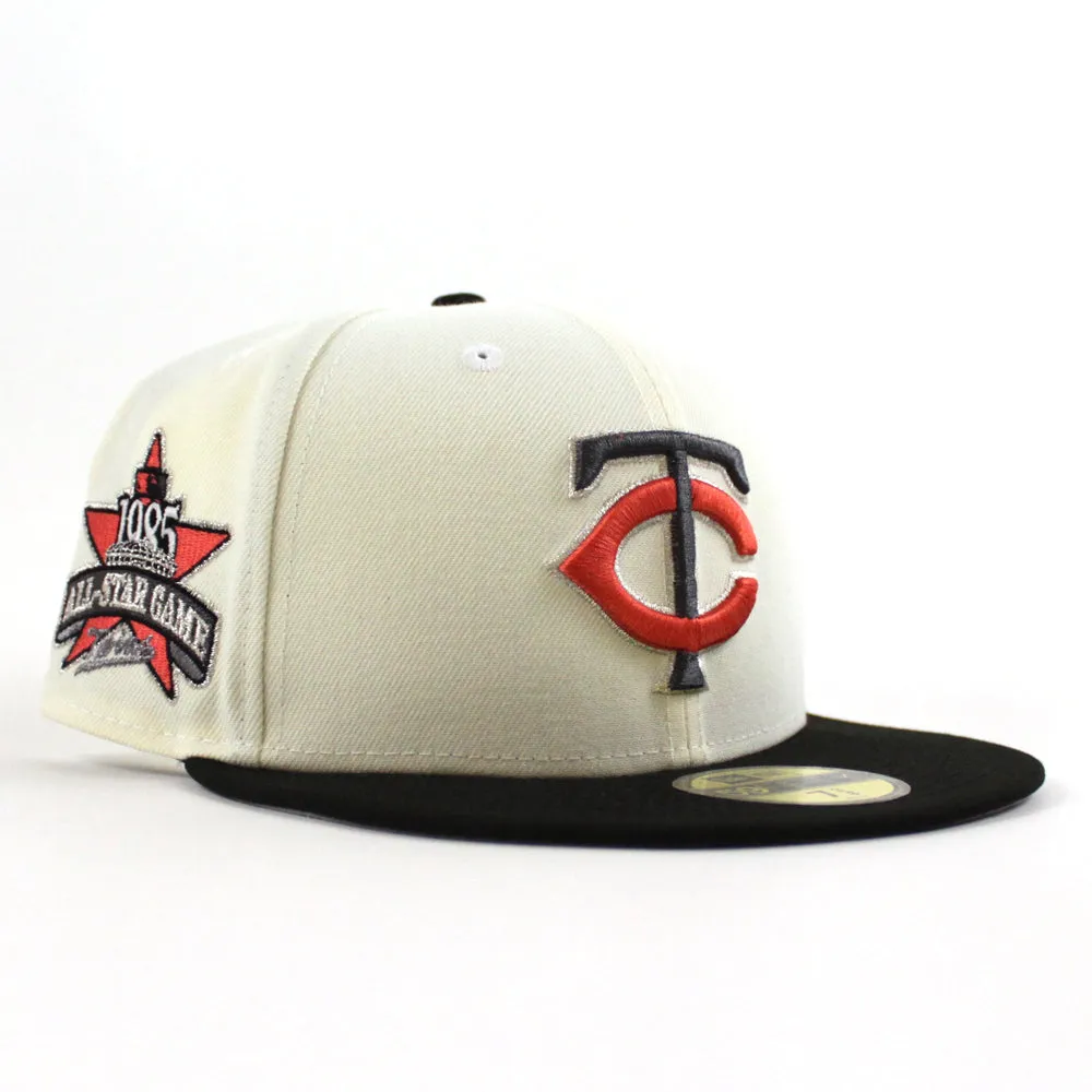 Minnesota Twins 1985 All Star Game New Era 59Fifty Fitted Hat (Chrome White Black Gray Under Brim)