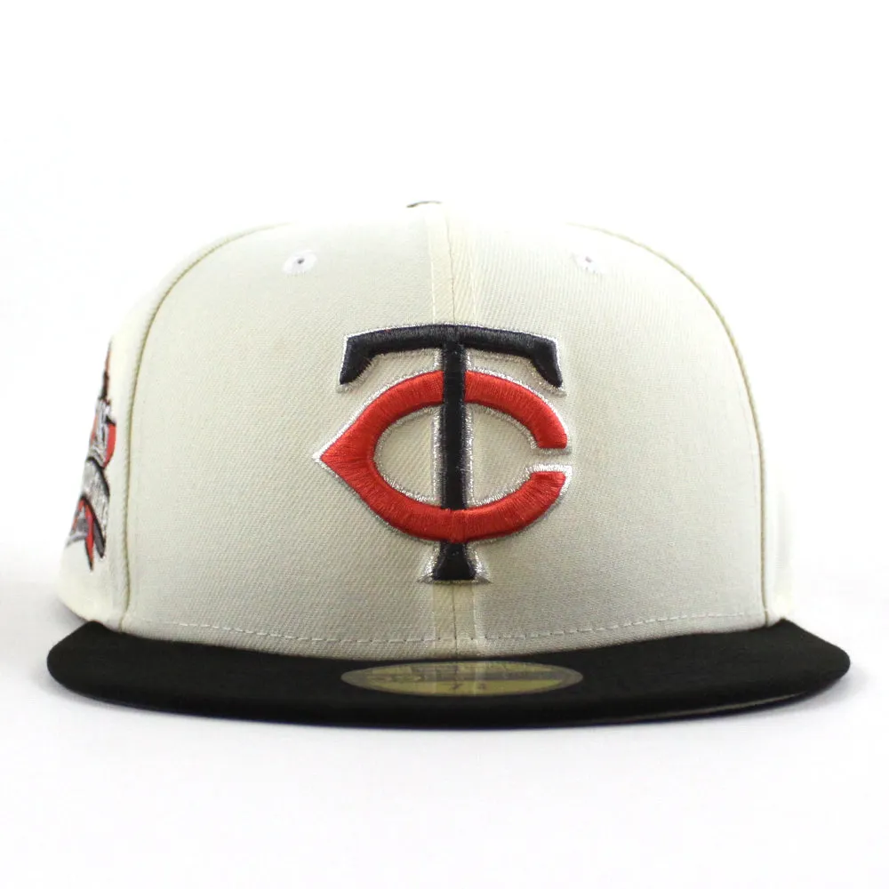 Minnesota Twins 1985 All Star Game New Era 59Fifty Fitted Hat (Chrome White Black Gray Under Brim)