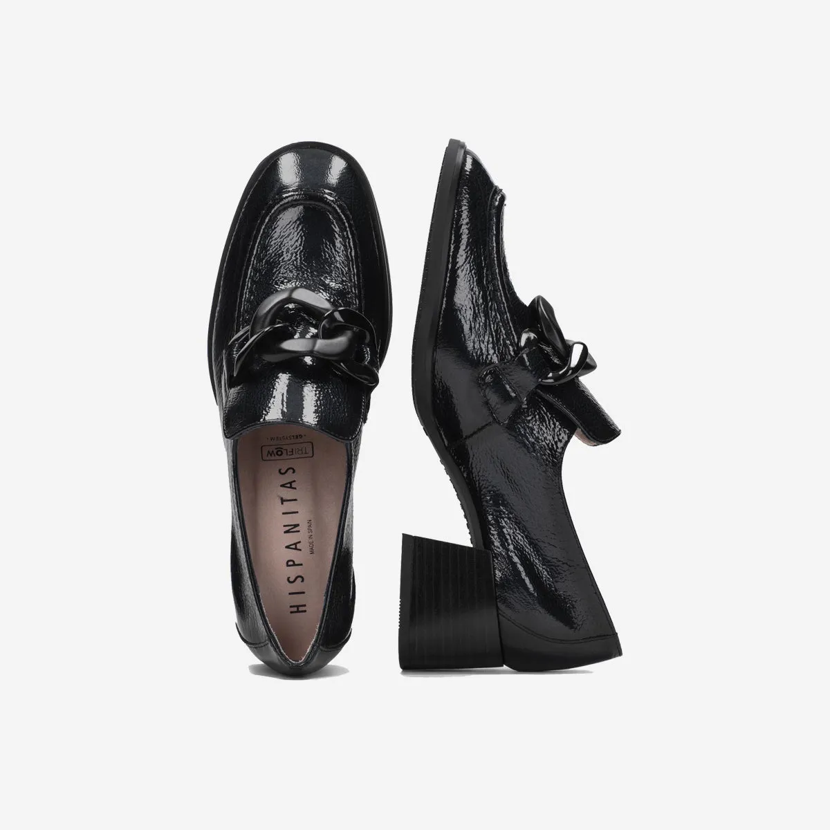 MOCCASIN CHARLIZE BLACK SHOES