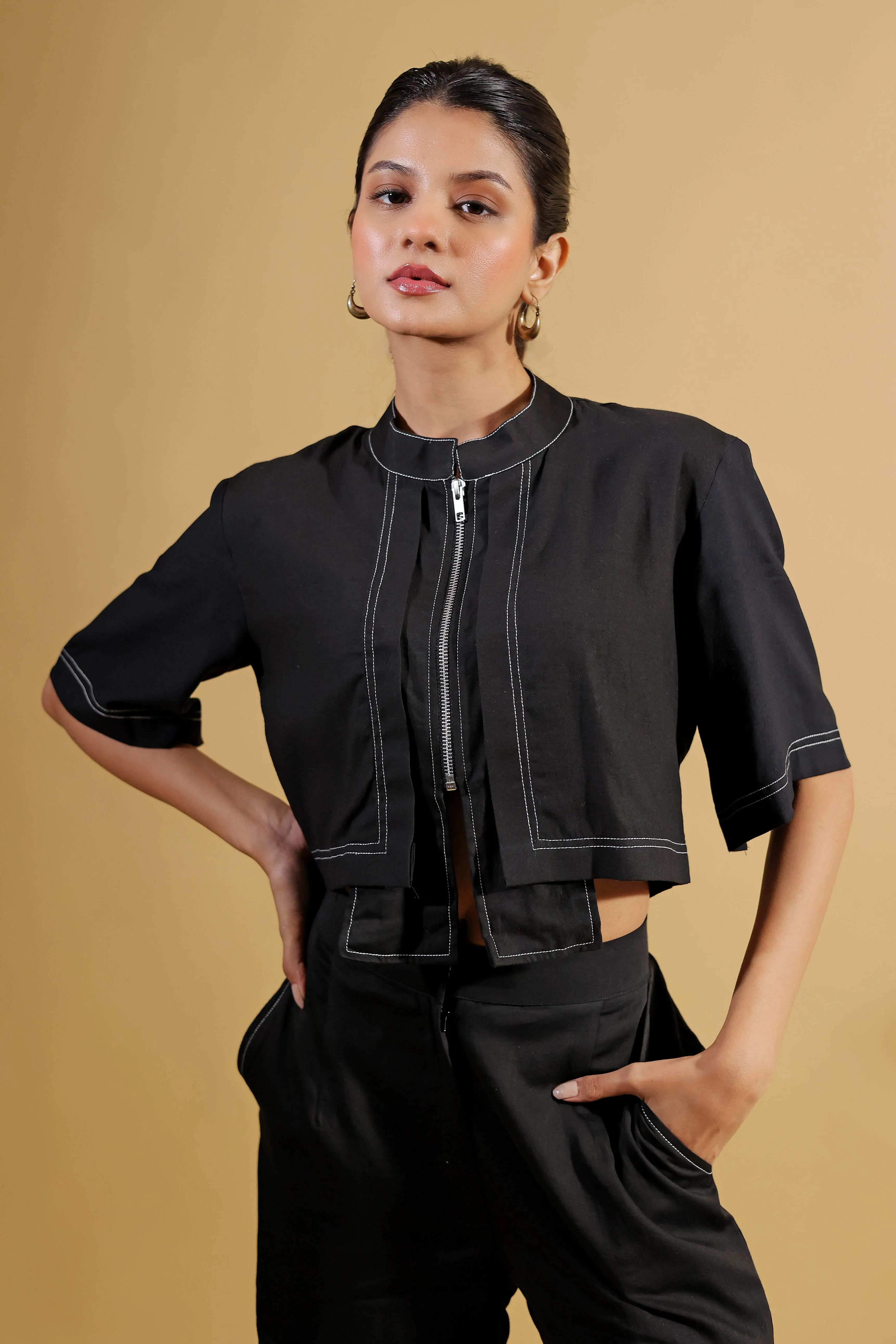 Monochrome Structured Stitch 2-Piece Set