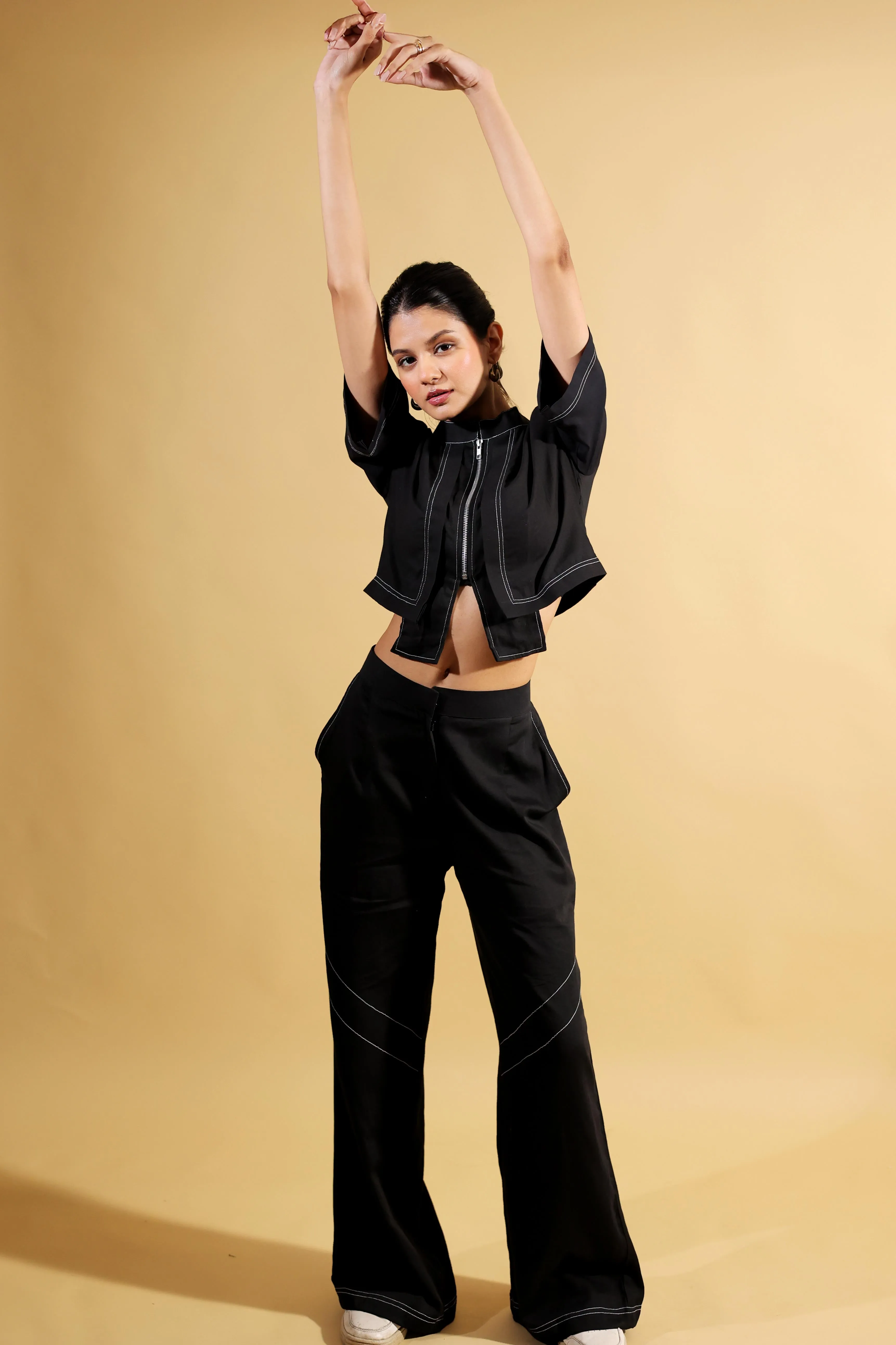 Monochrome Structured Stitch 2-Piece Set