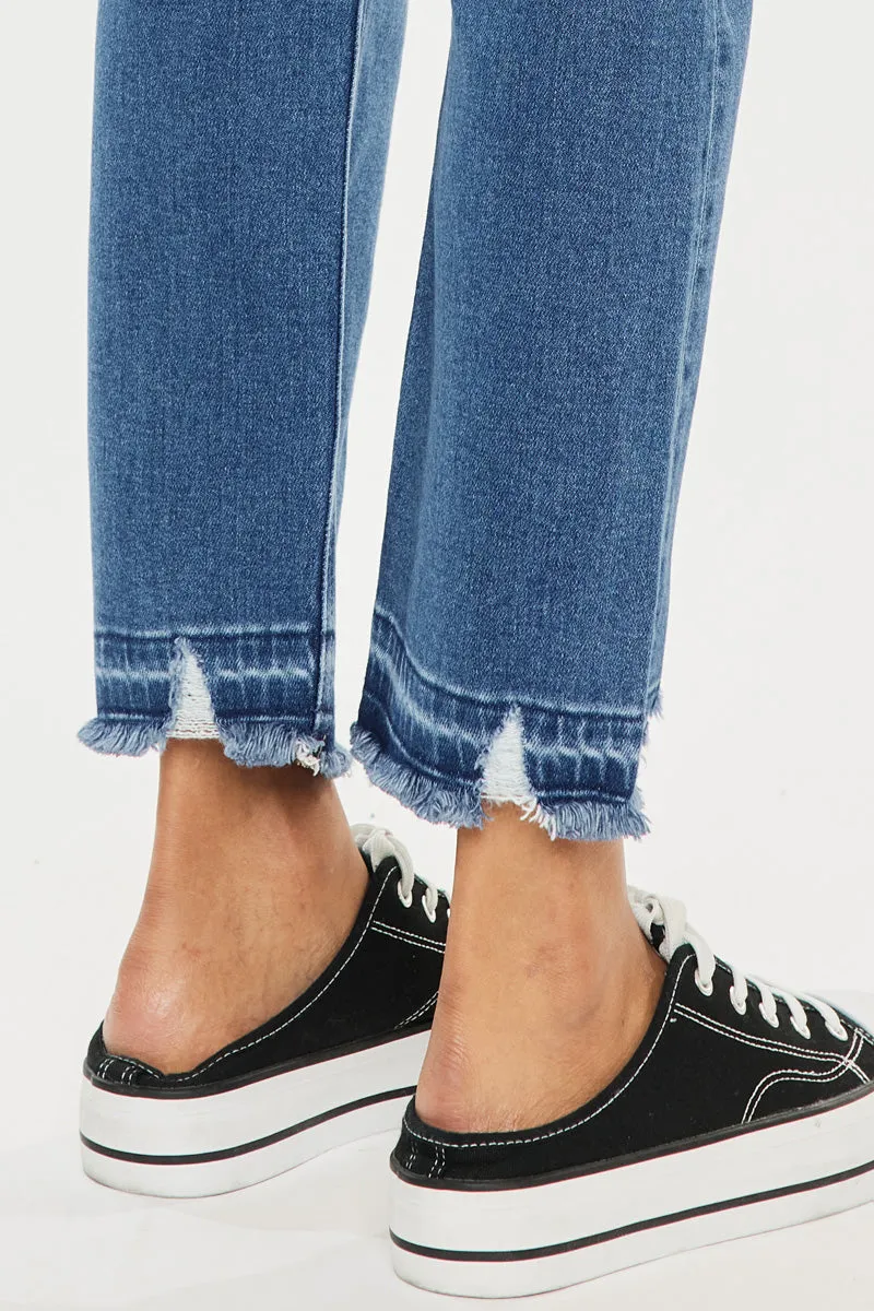 Morgana High Rise Slim Straight Leg Jeans
