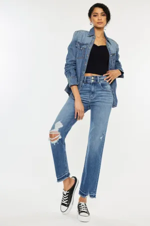 Morgana High Rise Slim Straight Leg Jeans