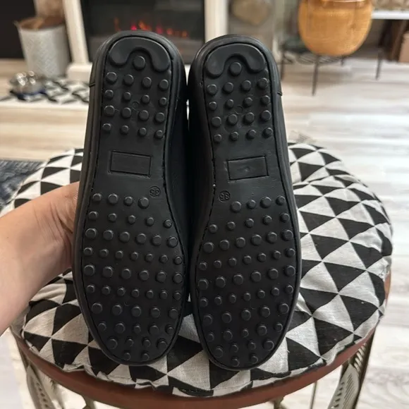 NATURINO PIACENZA Leather moccasins, Black