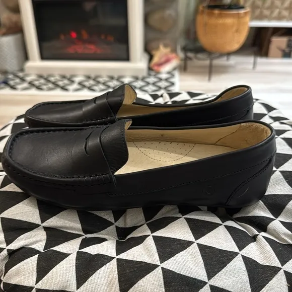 NATURINO PIACENZA Leather moccasins, Black