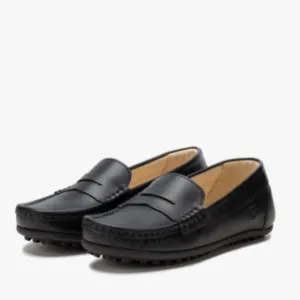 NATURINO PIACENZA Leather moccasins, Black