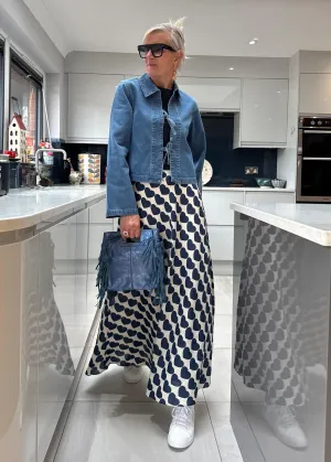 Navy Hearts Sade Skirt