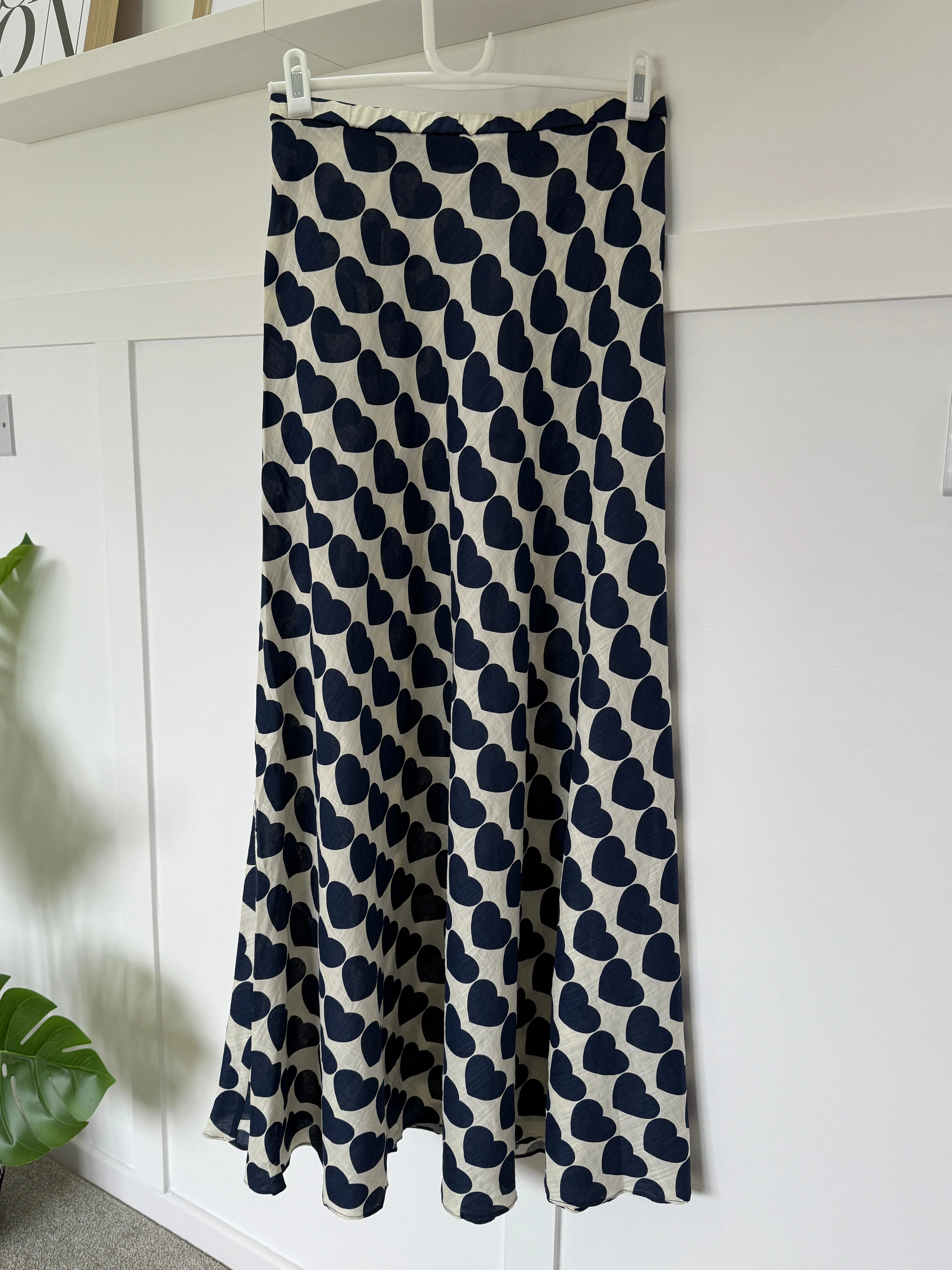 Navy Hearts Sade Skirt