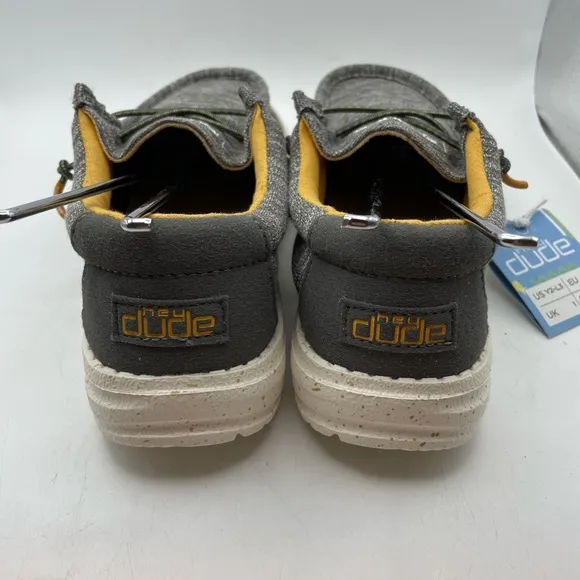 NEW! Hey Dude Wally Sox taupe boys loafers size 2Y