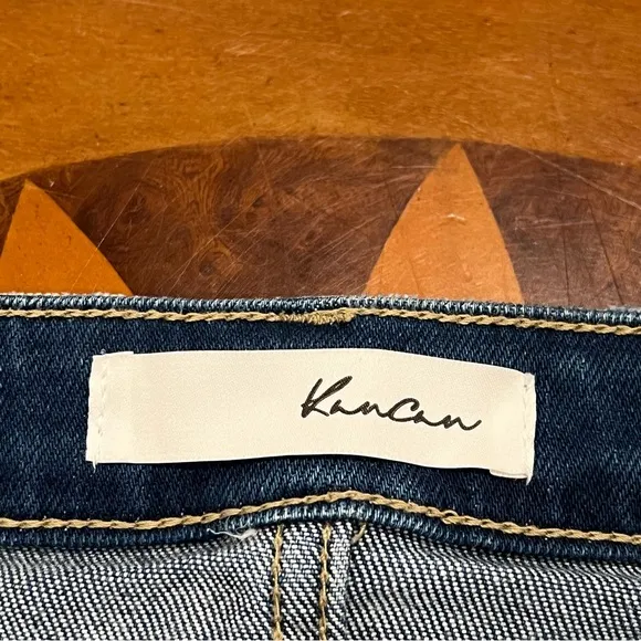 NEW KanCan Women’s Emmie Mid-Rise Super Skinny Jeans Stone Wash Distressed 26
