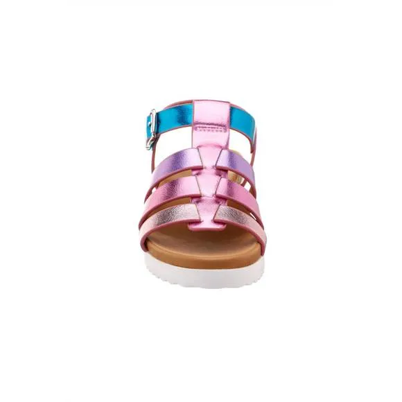 NEW NINA kid's wrenlee sandals in pastel multi