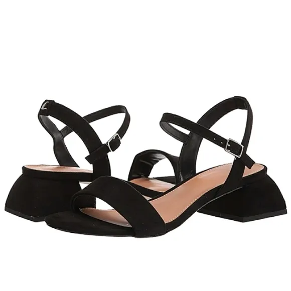 New w/Box Circus By Sam Edelman Irina Faux Suede Architectual Block Heel Sandals