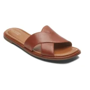 NIB WOMEN'S TOTAL MOTION ZADIE SLIDE SANDALS WOMEN'S SHOES IN SPICED RUM LEATHER