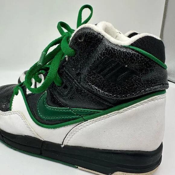 Nike Air Assualt Kids Black/White/ Lucky Green Sneakers 316009-031 Size 12C