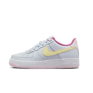 Nike Air Force 1 Football Gray/Citron/Pink Kids US Sz 4Y Lace-Up Sneakers Logo