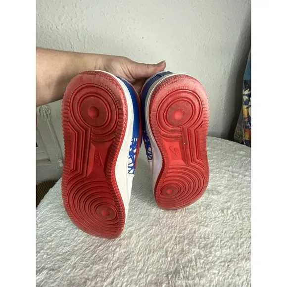 Nike Air force 1 lowers White Blue Spider Web Release 2006 060406 Mens Size 10