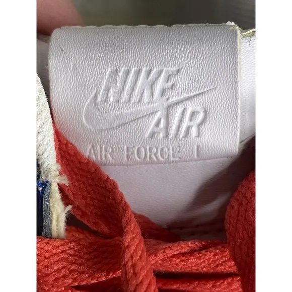 Nike Air force 1 lowers White Blue Spider Web Release 2006 060406 Mens Size 10