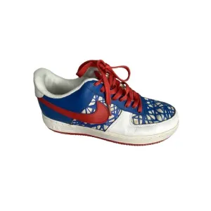 Nike Air force 1 lowers White Blue Spider Web Release 2006 060406 Mens Size 10
