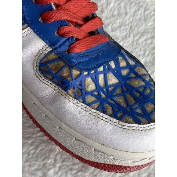 Nike Air force 1 lowers White Blue Spider Web Release 2006 060406 Mens Size 10
