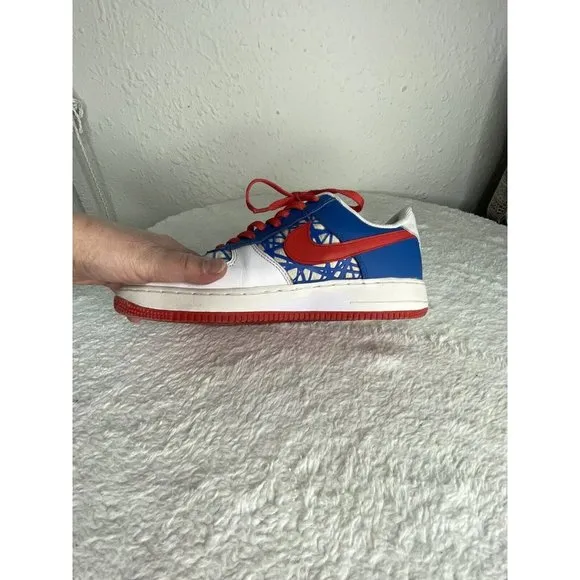 Nike Air force 1 lowers White Blue Spider Web Release 2006 060406 Mens Size 10