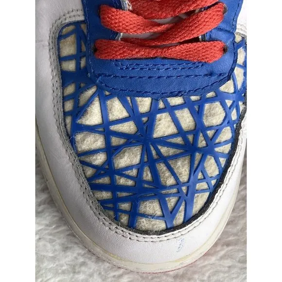 Nike Air force 1 lowers White Blue Spider Web Release 2006 060406 Mens Size 10