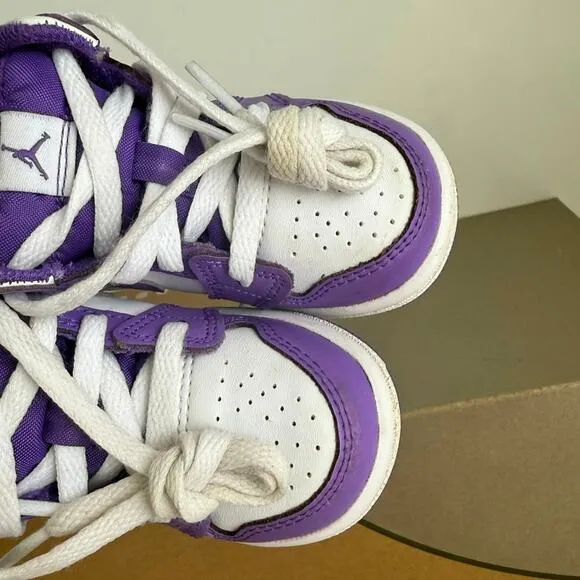 Nike Air Jordan 1 Mid ‘Purple Venom’ Toddler Sneakers - SZ 5 C