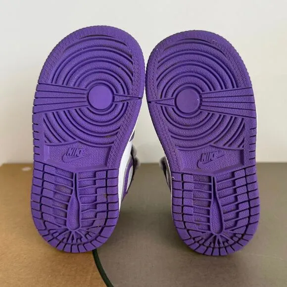 Nike Air Jordan 1 Mid ‘Purple Venom’ Toddler Sneakers - SZ 5 C