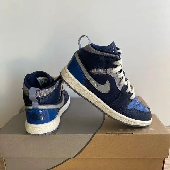 Nike Air Jordan 1 Mid SE Craft Kids Sneakers- SZ 13 C