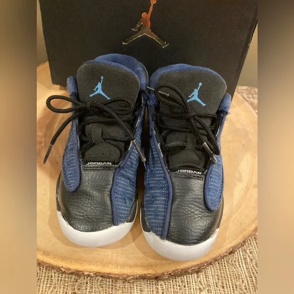 Nike AIR JORDAN 13 Size 10C BRAVE BLUE Black 414581-400 RETRO TD With Box