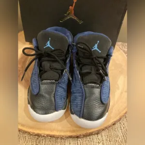 Nike AIR JORDAN 13 Size 10C BRAVE BLUE Black 414581-400 RETRO TD With Box