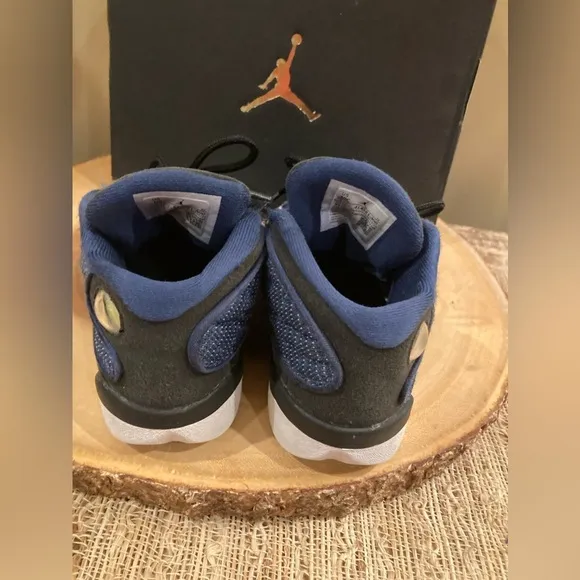 Nike AIR JORDAN 13 Size 10C BRAVE BLUE Black 414581-400 RETRO TD With Box