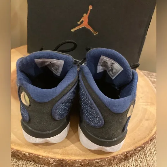 Nike AIR JORDAN 13 Size 10C BRAVE BLUE Black 414581-400 RETRO TD With Box