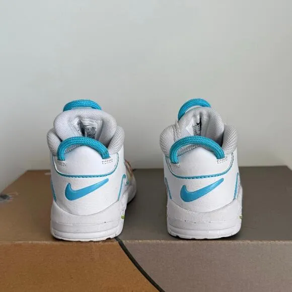 Nike Air More Uptempo Wht/ Blue/Yellow Toddler Sneakers -  SZ 8 C