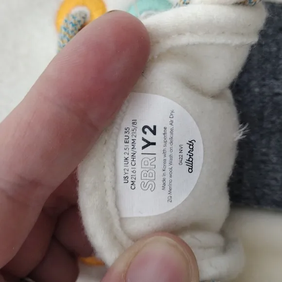 NWOB Allbirds Smallbirds Natural White Wool Sneakers Girls Size Youth 2