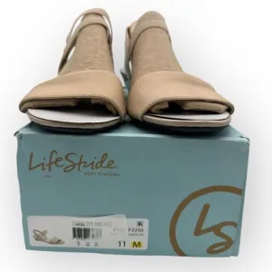 NWT LifeStride Womens Yolo Soft System Wedge Sandals Tender Taupe Size 11M