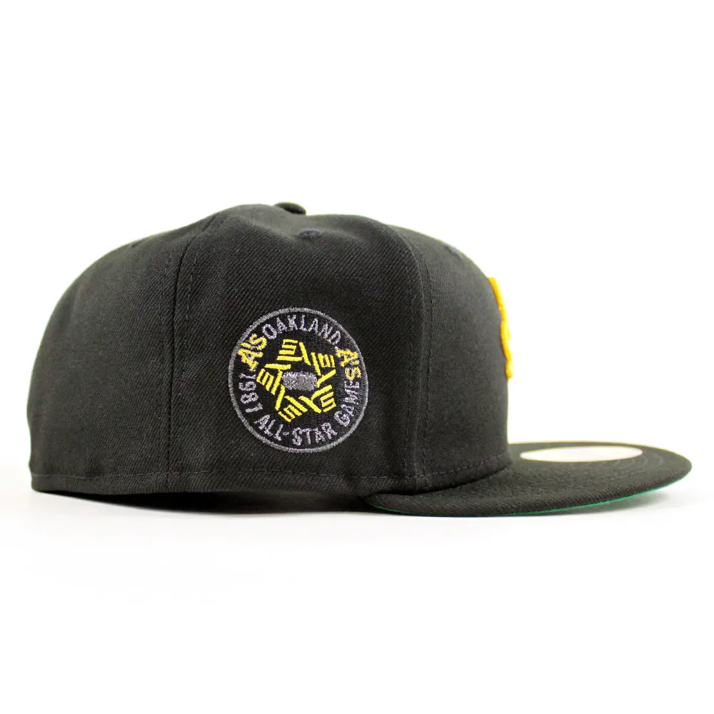 Oakland Athletics 1987 All Star Game Era 59Fifty Fitted Hat (Black Green Under Brim)