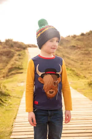 Oliver Boys Top - Angus Highland Cow