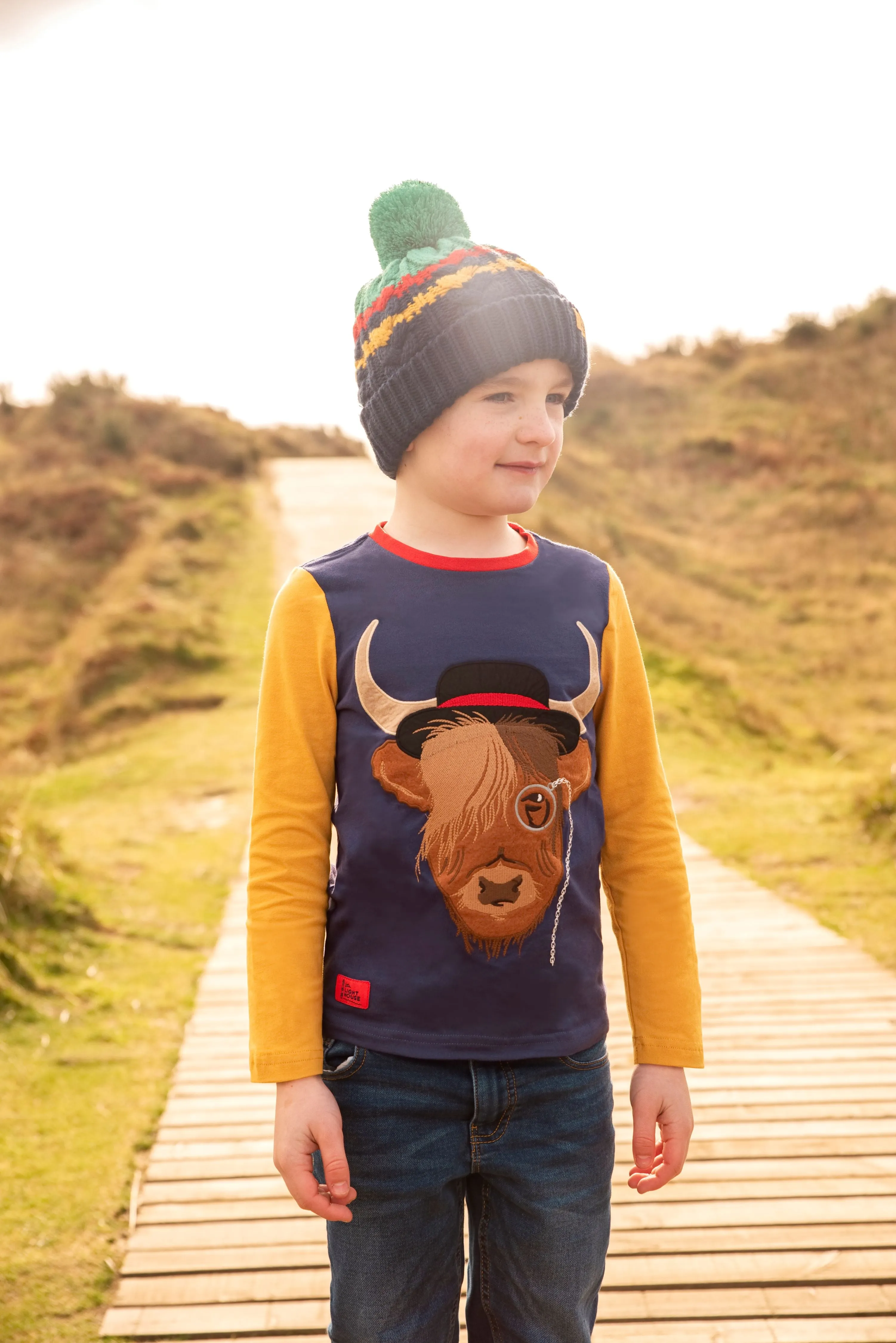 Oliver Boys Top - Angus Highland Cow