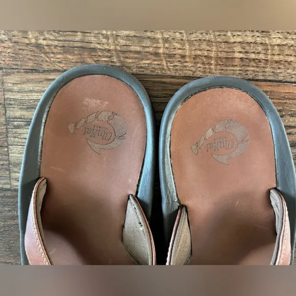 OLUKAI LEATHER OHANA MENS SANDALS