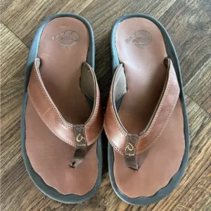 OLUKAI LEATHER OHANA MENS SANDALS