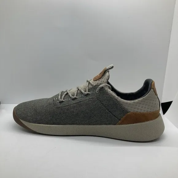 Olukai Mens Nanea Li Mens 9.5 Gray Canvas Weather Resistant Casual Sneakers Shoe